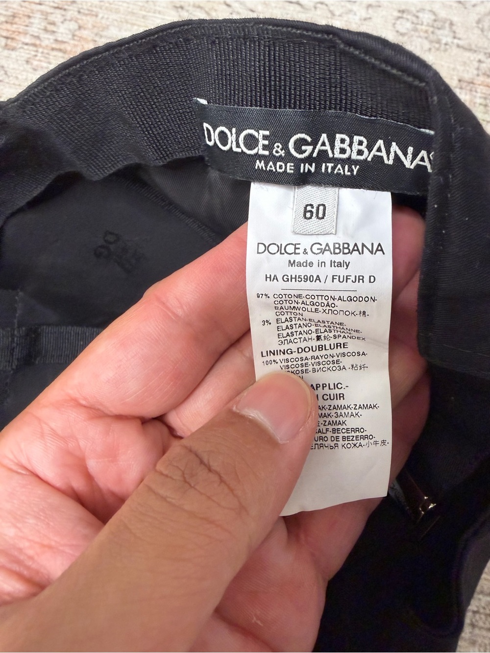 Dolce & Gabbana Black Logo Patch Cap - Picture 5 of 5